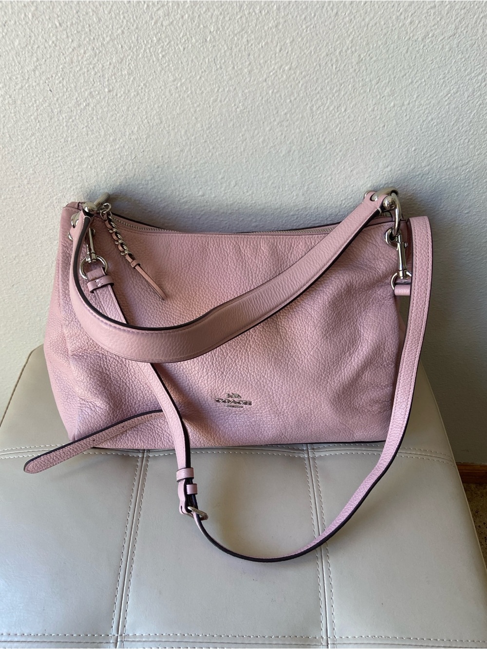 COACH Mia Carnation Pebble Leather bag PINK GORGEOUS!